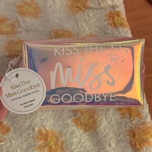 Miss Me Iridescent Pink Cosmetic Pouch
